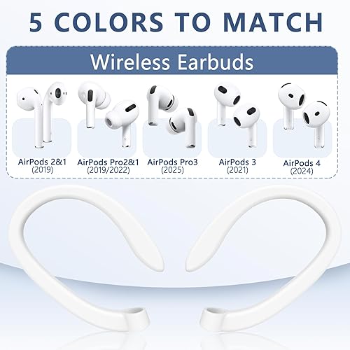 Miniatura 2 de 2 pares de ganchos para las orejas diseñados para Apple AirPods Pro 3 1, 2, 4th y Pro 2, con bolígrafo de limpieza, accesorios para auriculares,