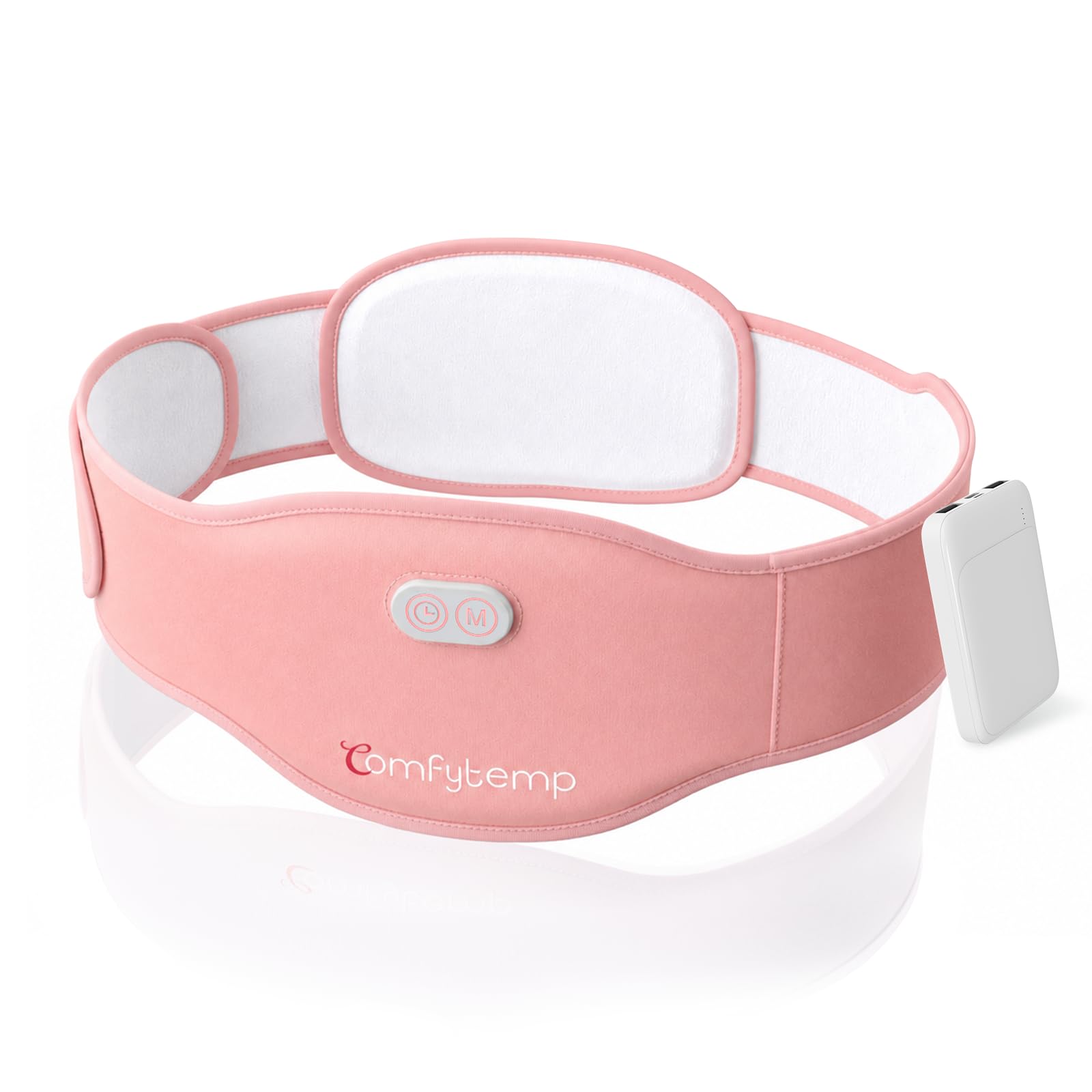 Comfytemp Große Wärmegürtel Periode mit 5000mAh Akku für Perioden Bauch und Rücken, 16x150cm Kabellos Heizgürtel Menstruations Bauchwärmer Rückenwärmer mit USB Geschenke für Mütter, Frauen, Mama