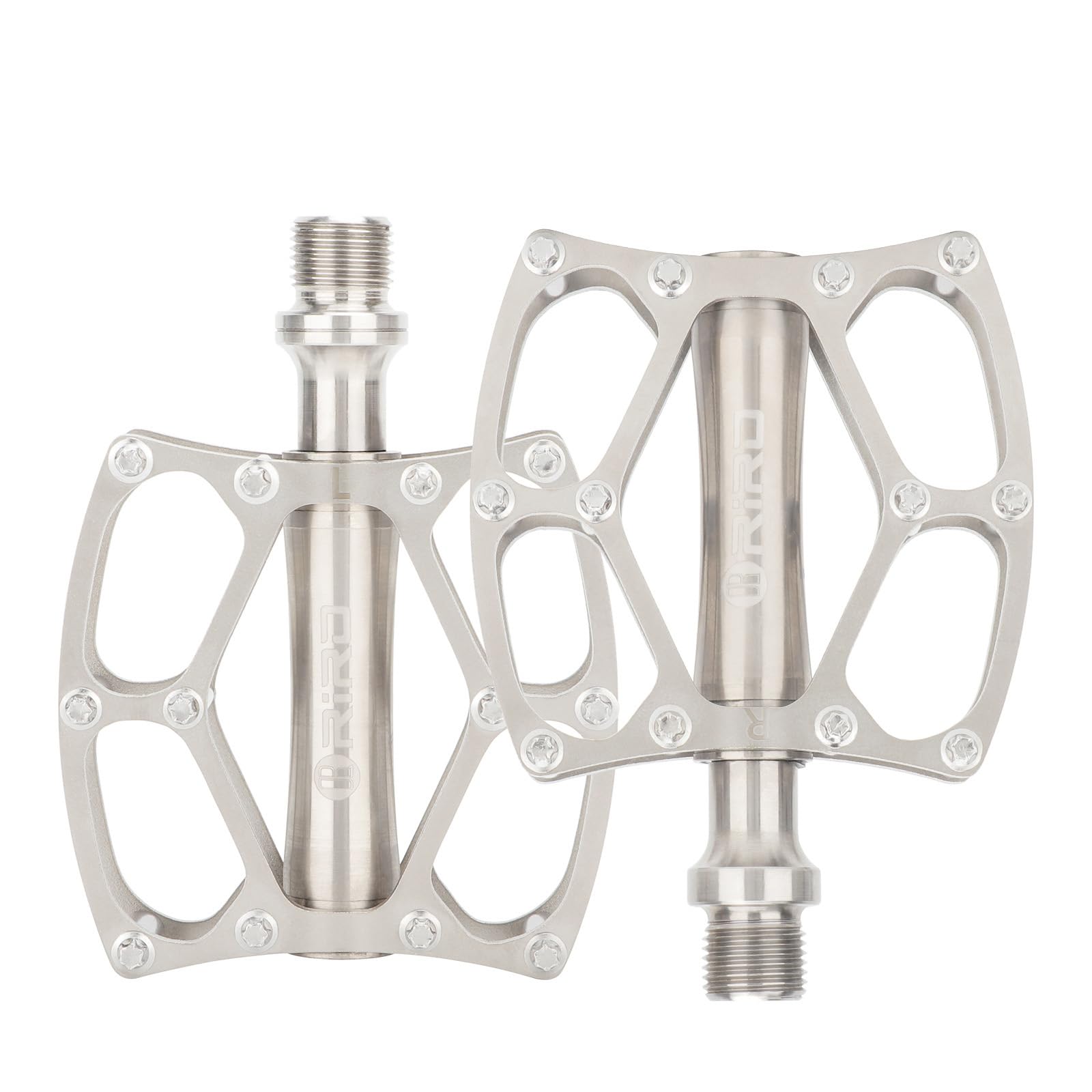 Fahrrad Titanlegierung Pedal, Aluminiumlegierung Anti-Rutsch Radfahren Pedale 14mm Universalgewinde Sealed Bearing Mountainbike Pedale für Straße BMX MTB