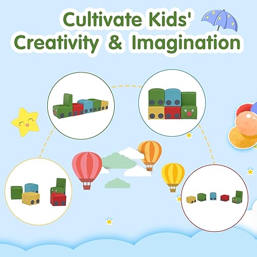 Miniatura 4 de kinbor Sofá para niños  Sofá seccional infantil de 5 piezas, muebles coloridos para niños pequeños y preescolares, muebles imaginativos