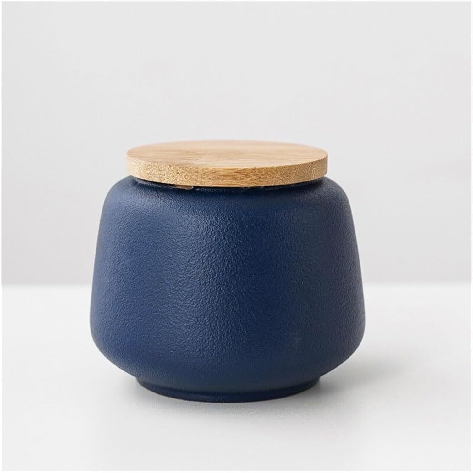Ceramic Tea Jar, Frosted Chinese Style Storage Jars Tea Tins Cans,Ceramic Tea Jar with Sealed Lids(Blu)