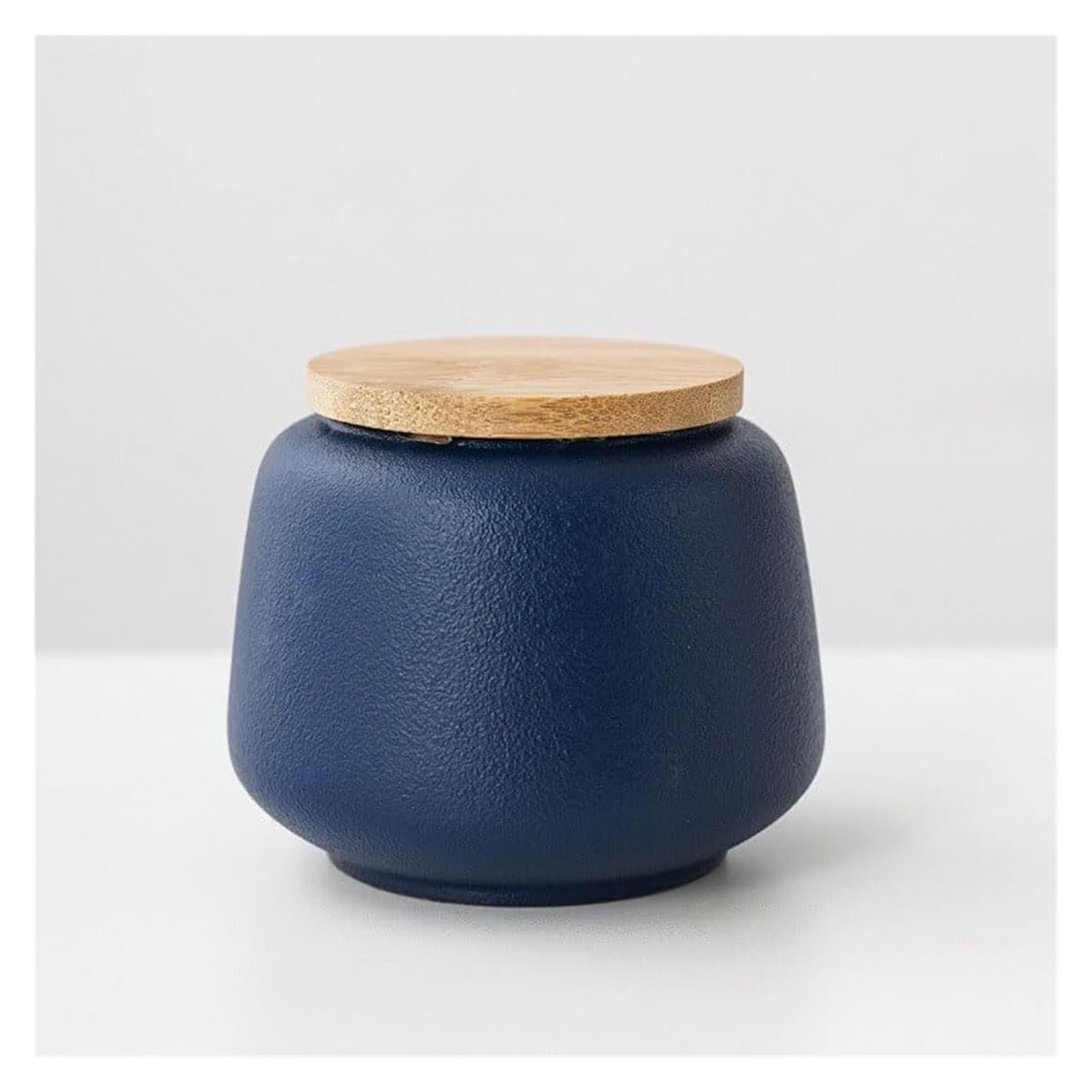 Ceramic Tea Jar, Frosted Chinese Style Storage Jars Tea Tins Cans,Ceramic Tea Jar with Sealed Lids(Blu)