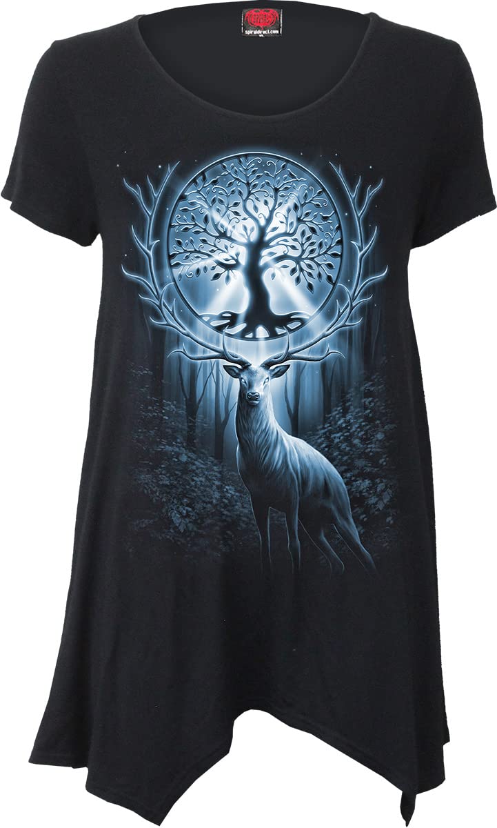Spiral - Tree Of Life - Smock - Tunic Casual Top - M Black