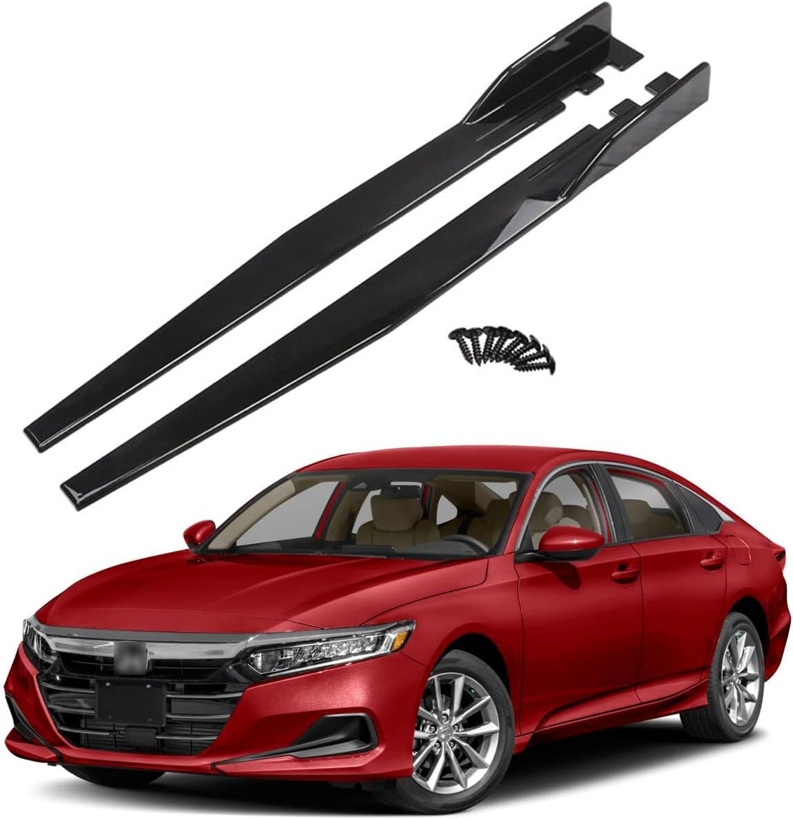 Side Skirt Compatible with 2018 2019 2020 2021 2022 Accord 46" Side Skirt Extension Rocker Panel Splitter Gloss Black
