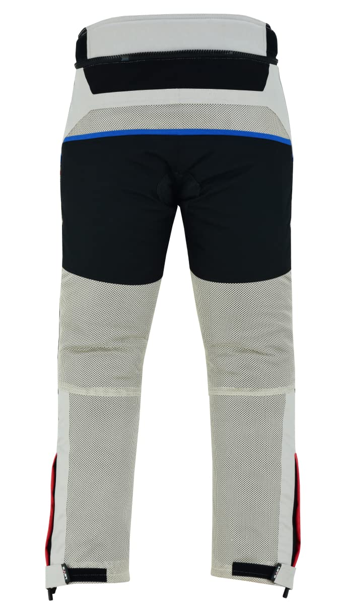 LOVO - Pantalon Moto Verano Unisex con Diseño Perforado - Ropa de Motociclismo para Hombre y Mujer - Confort y Ventilación Óptima - Protecciones Integradas en Rodillas y Caderas - Estilo Moderno