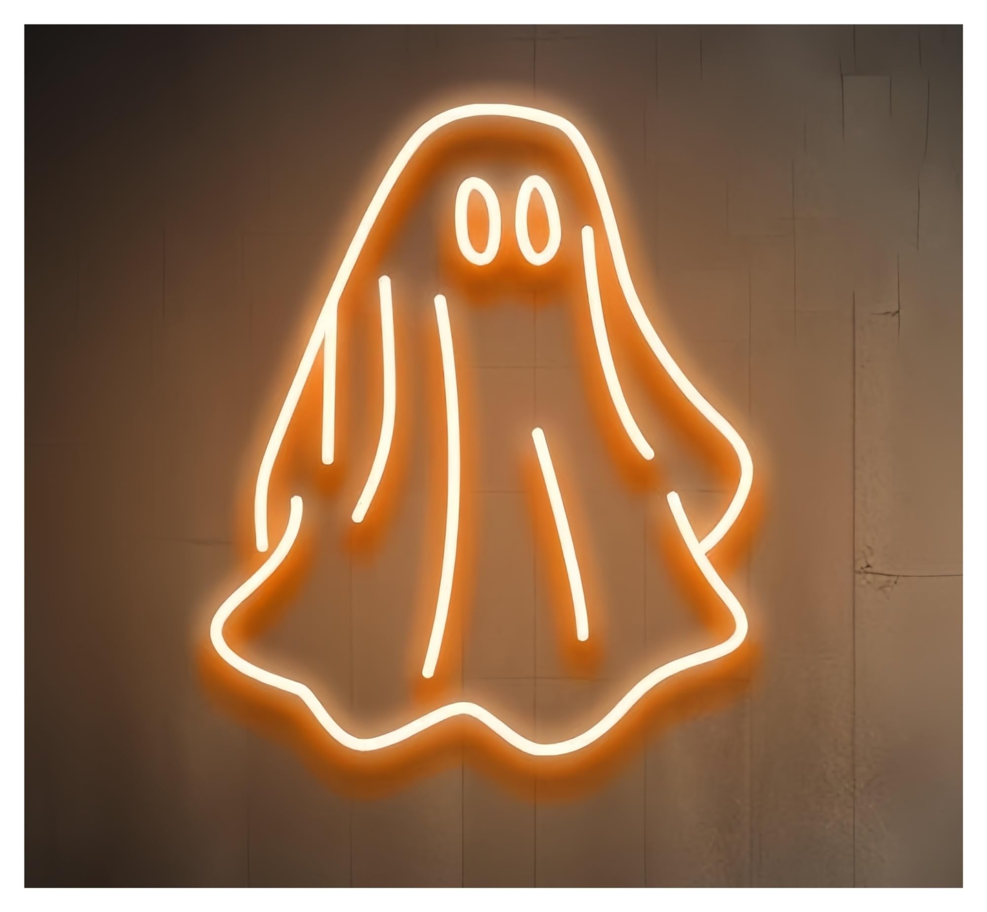 RONGCH Hanging Art Signs Ghost Neon Sign Gameroom Bedroom Bar Livingroom Birthday Party Wall Decoration Kidroom 45cm