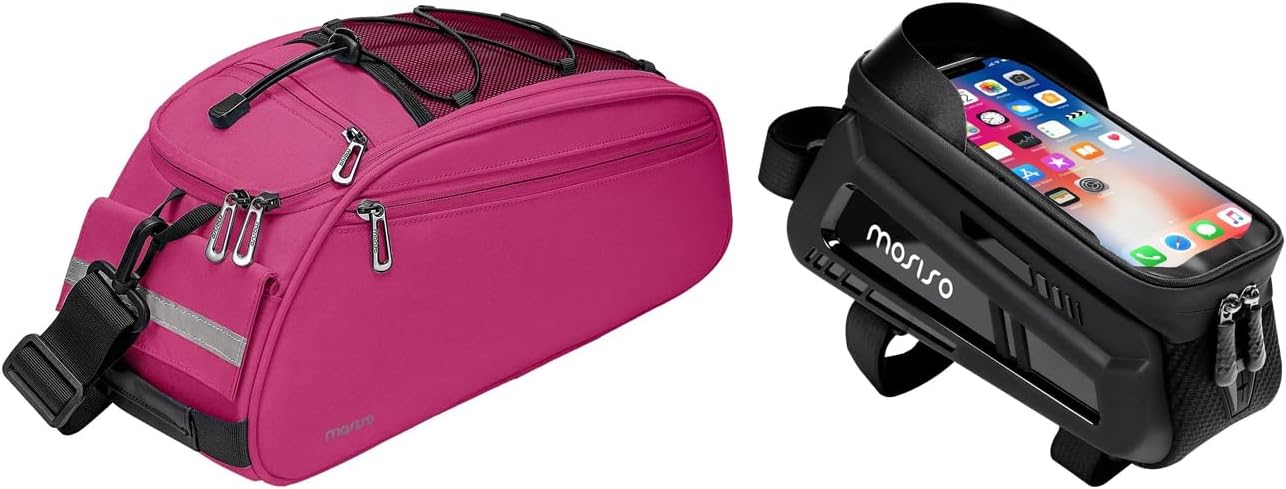 Bike Accessories Bike Phone Front Frame Bag Waterproof, Touch