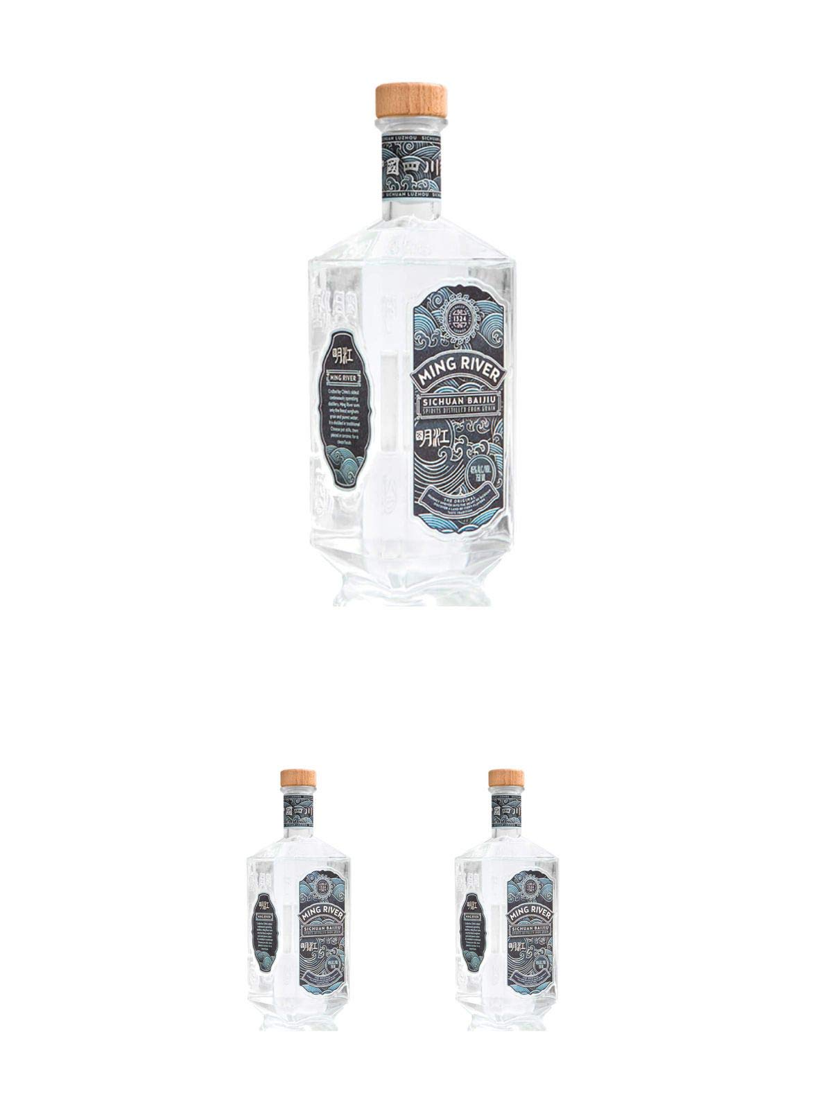 Ming River Sichuan Baijiu (weisser Brand) 45% 0,7 Liter + Ming River Sichuan Baijiu (weisser Brand) 45% 0,7 Liter + Ming River Sichuan Baijiu (weisser Brand) 45% 0,7 Liter