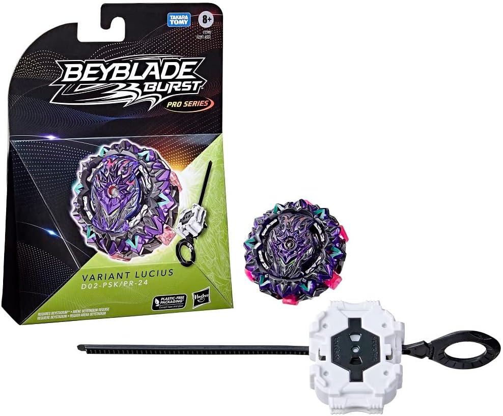 Beyblade Burst Pro Series Variant Lucius Spinning Top Starter Pack, Defense Type Battling Game Top, Toy for Kids Ages 8 and Up