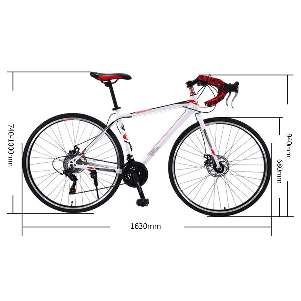 Vélo de Route 30 Vitesses vélo vélo Double Frein à Disque, 700C Roue Course vélo de Route Sport Cadre 47 cm