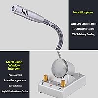 Vista 4 de Window Speaker Intercom System, Dual Way an-ti-Interference Intercommunication Microphone, Clear and Loud Sound/Two-Way Call Effect is Good, for