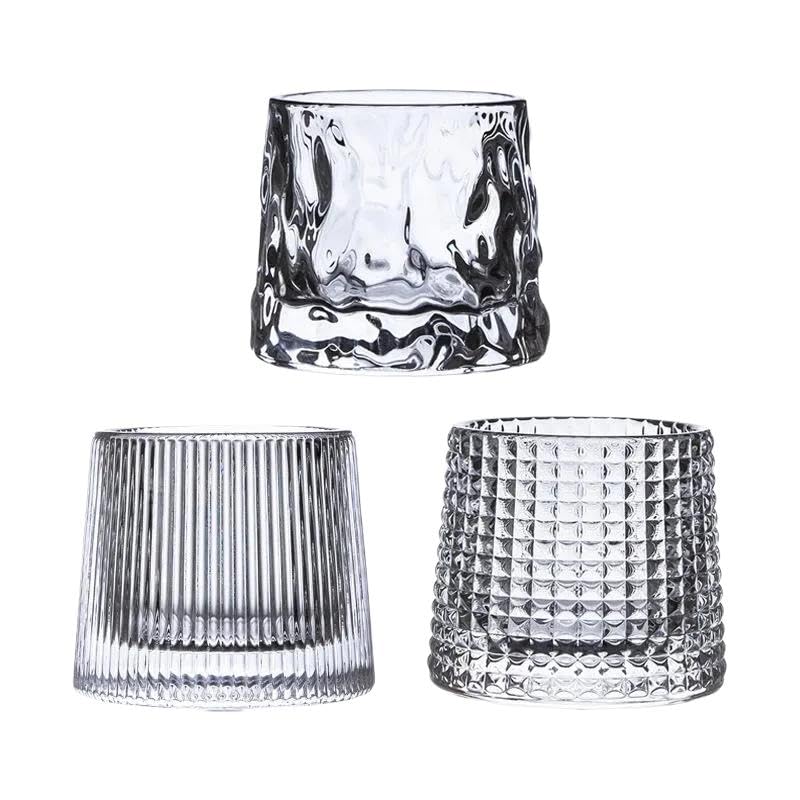 SOYDAN Copas de Vino Vaso de Cristal Giratorio Taza de Vidrio Antigua Bebida de Jugo for Bar Hogar Verano 酒杯水晶玻璃杯可旋转老式玻璃杯果汁饮料酒吧家用圣诞礼物夏季/56
