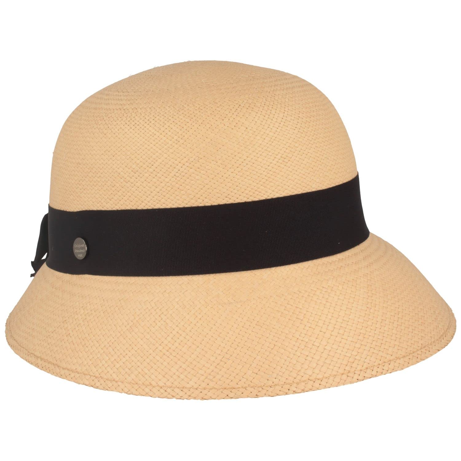 Breiter Chapeau Cloche de Soleil Panama Original pour Femme Chapeau de Paille Bolero d'été de l'Equateur Traditionnel Tressé à la Main Protection UV 50+