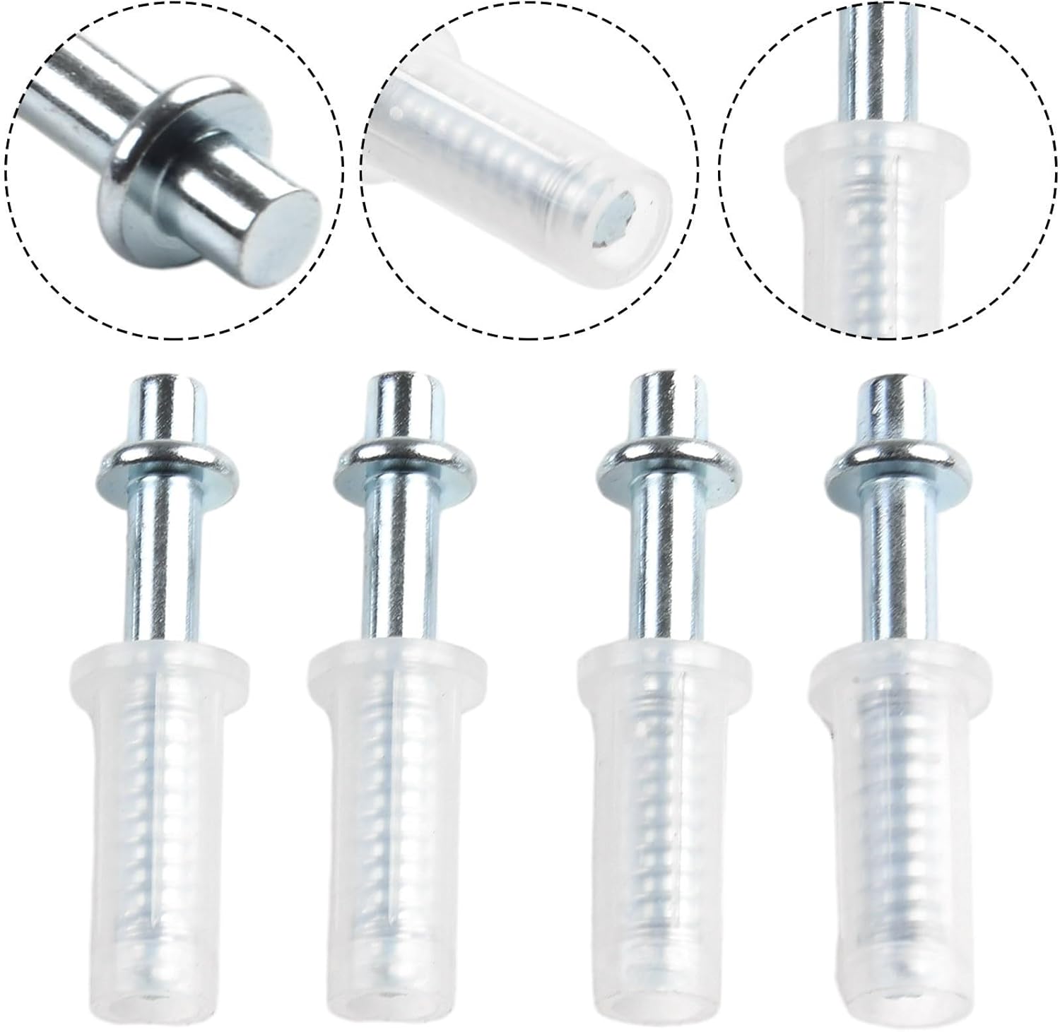 4PCS Bifold Door Top Guide Wheel Set for Hardware Repair in Cabinet Doors, Nylon and Metal Materials for Durability (B)