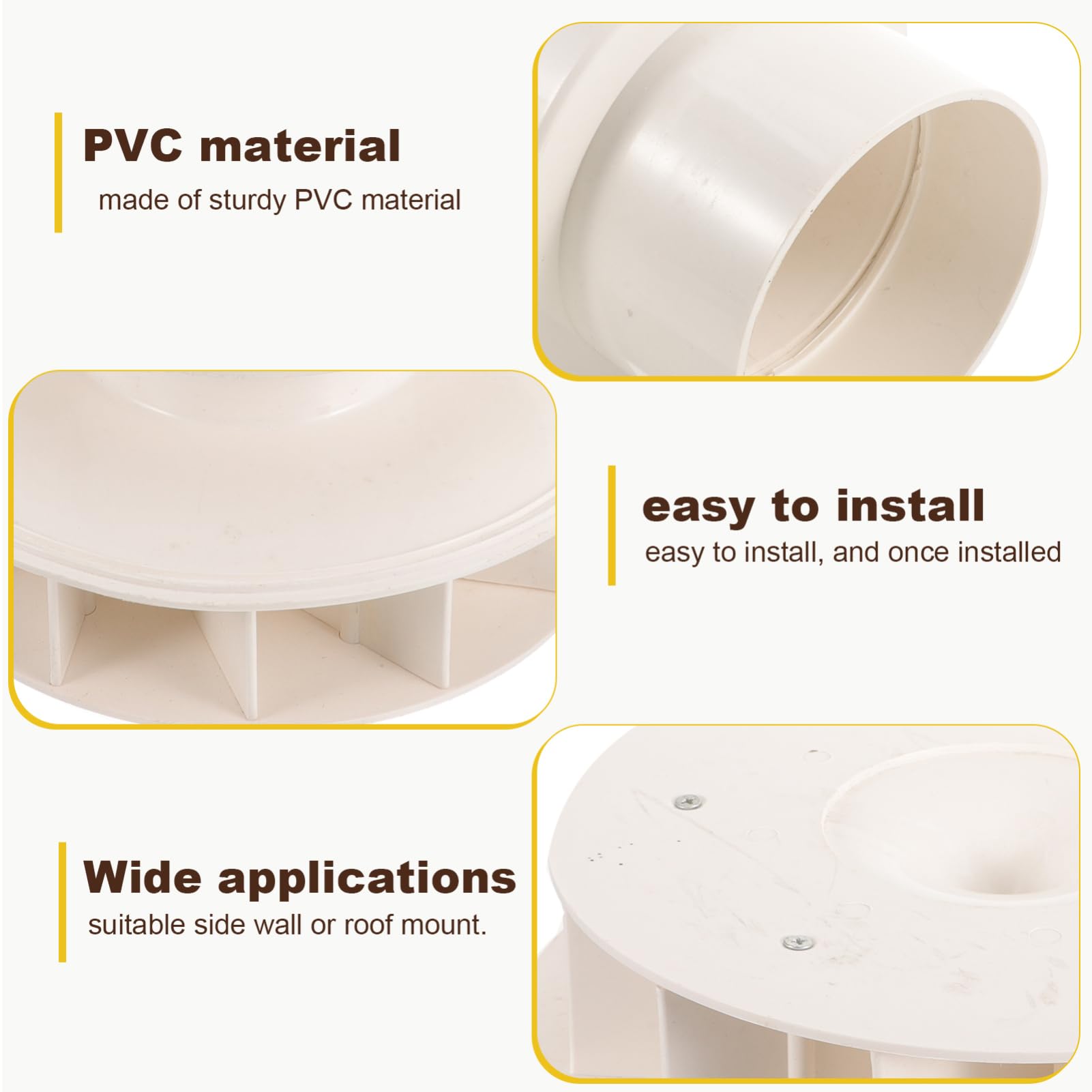 Uonlytech Filtro Colador de Bajante de Canalón Pvc Blanco Sifón para Desagüe de Bajante que Previene Inundaciones y Rebosamientos en Drenaje de Agua de Lluvia