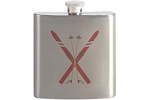 CafePress Vintage Ski Poles Flask: An Indispensable Companion for Winter Escapades