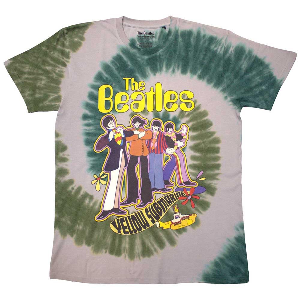 Rock Off officially licensed products The Beatles Yellow Submarine Band Dye Wash T Shirt XL