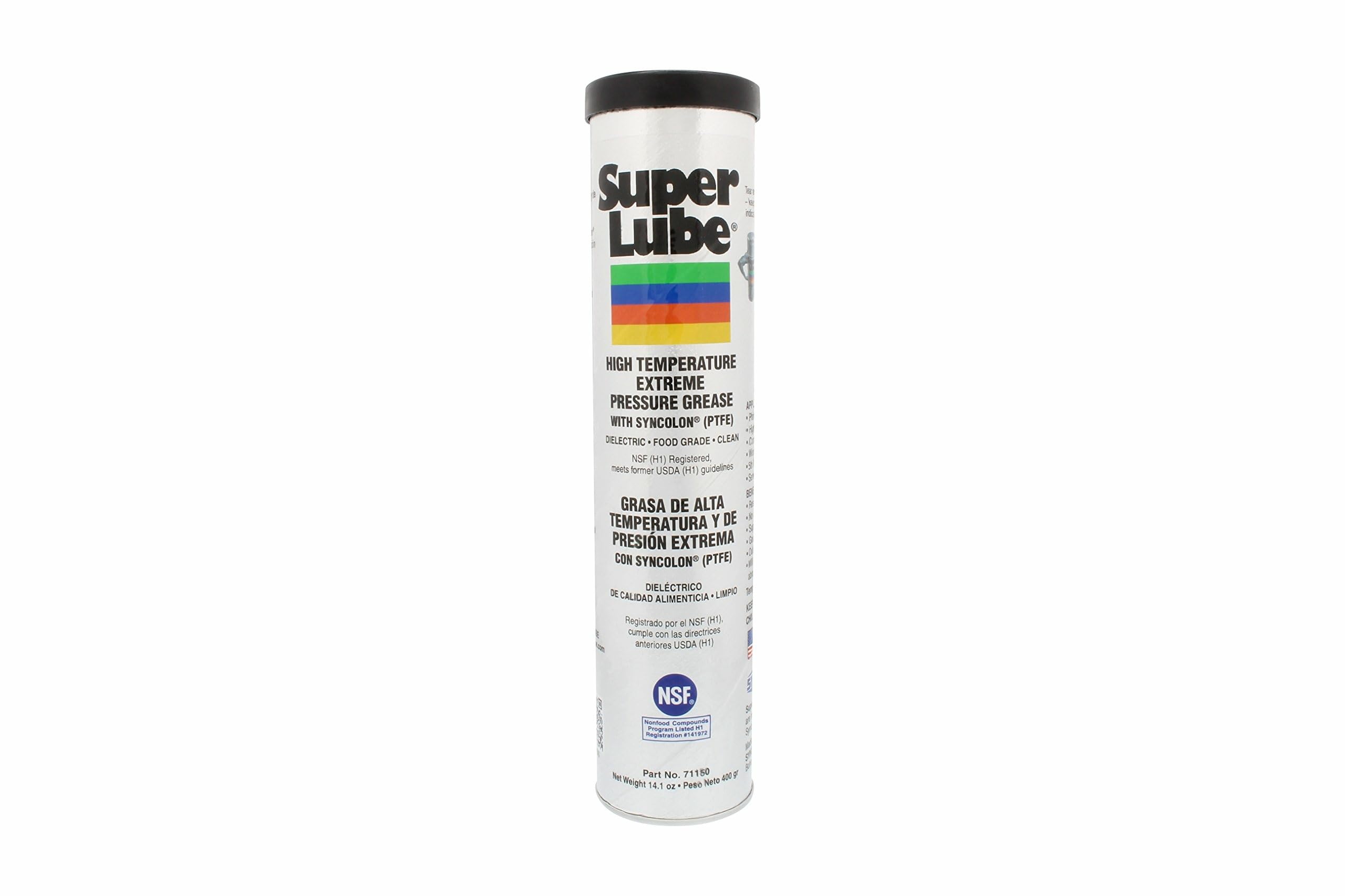 Super Lube High Temp Extreme Pressure Grease w/Syncolon – 14.1 oz Cartridge, Dielectric, Corrosion & Saltwater Resistant