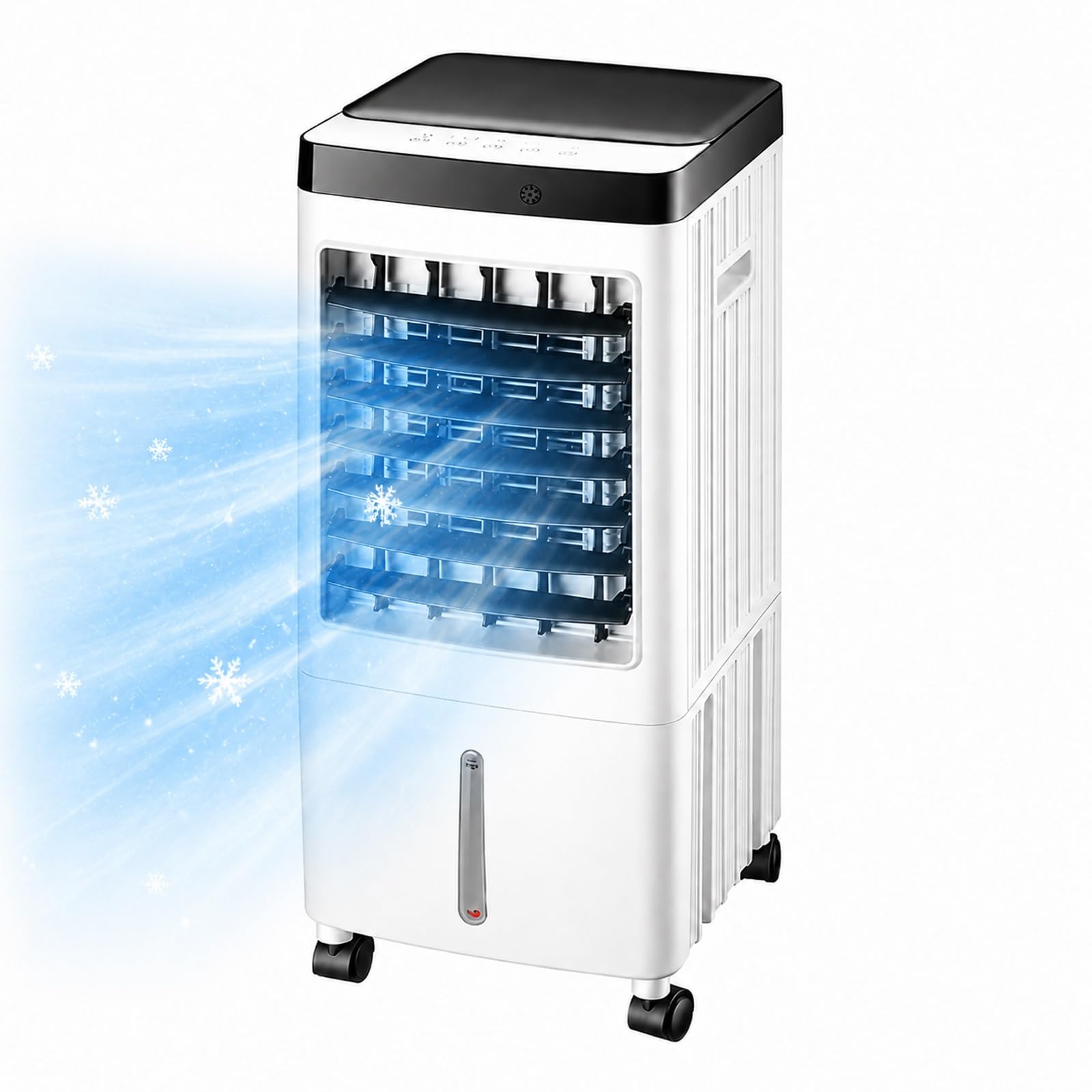 Portable Air Conditioner, Evaporative Air Cooler w/Remote 10L Tank 3 Speeds 7H Timer, for Bedroom Gara