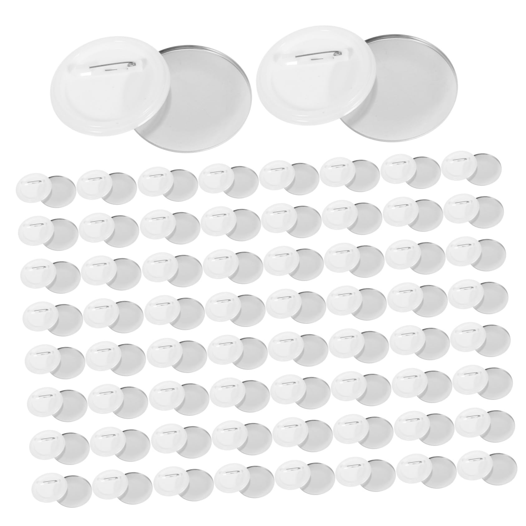 SHINEOFI 200 Ensembles Fournitures pour Fabrication De Badges à Boutons Badges à Boutons Vierges Ronds Métal avec Coques Partie De pour Projets Scolaires