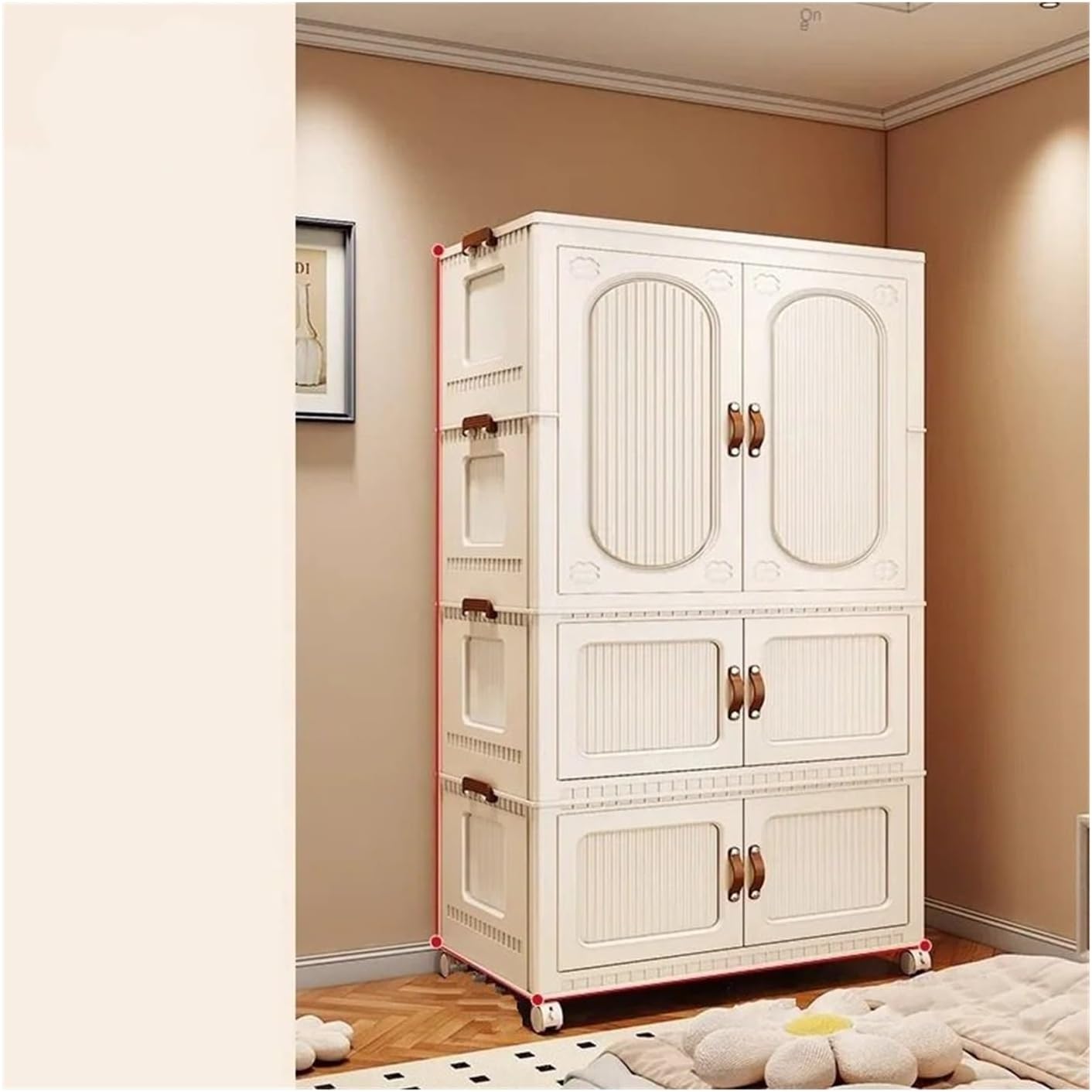 Portable Wardrobe Apartments Assembly Closet for Clothes Foldable Bedroom Wardrobe Home Furniture Open Closet Portable Closet(A 78cm 2 Closet)