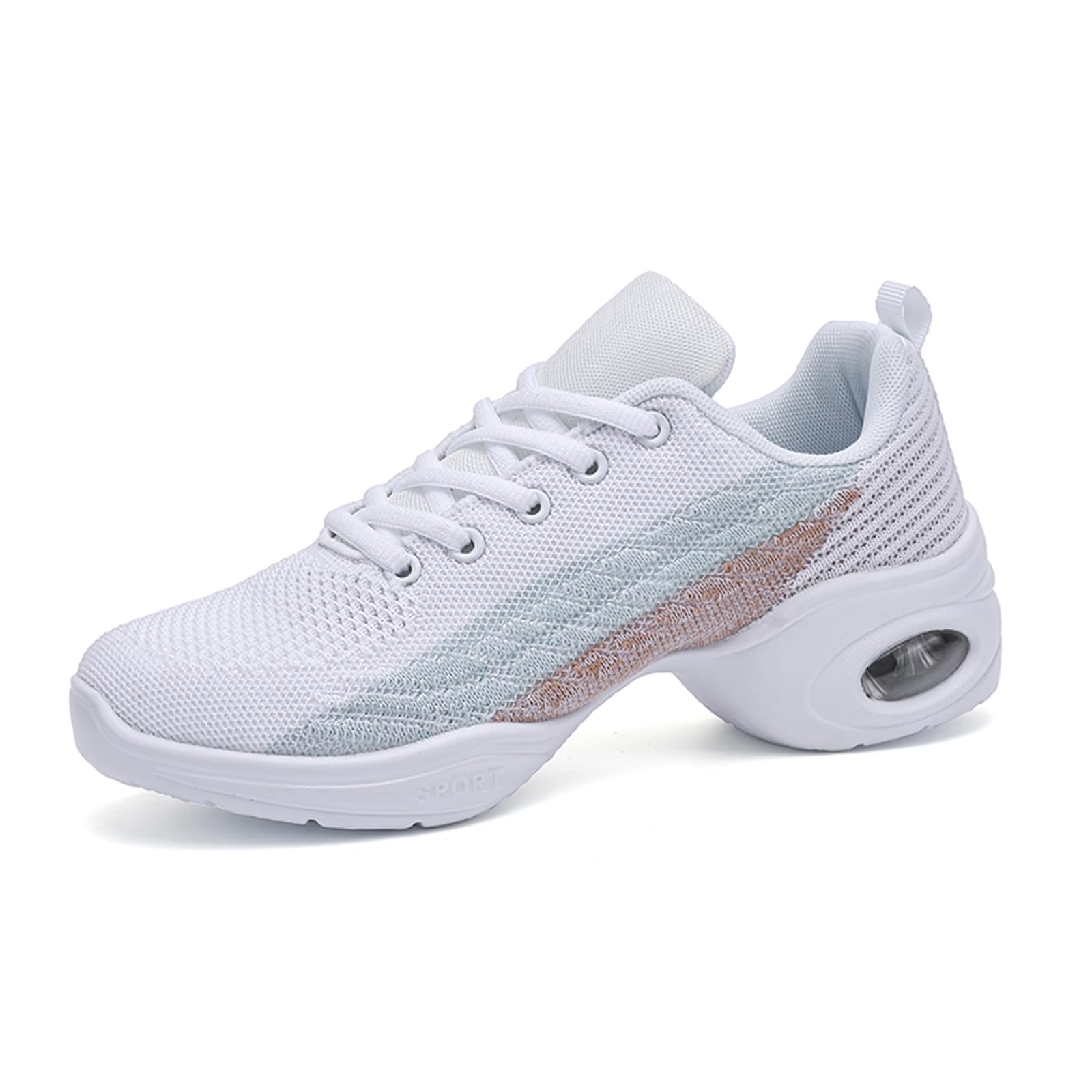 Damskie buty do tańca, buty jazzowe, sznurowane, lekkie, oddychające, buty sportowe