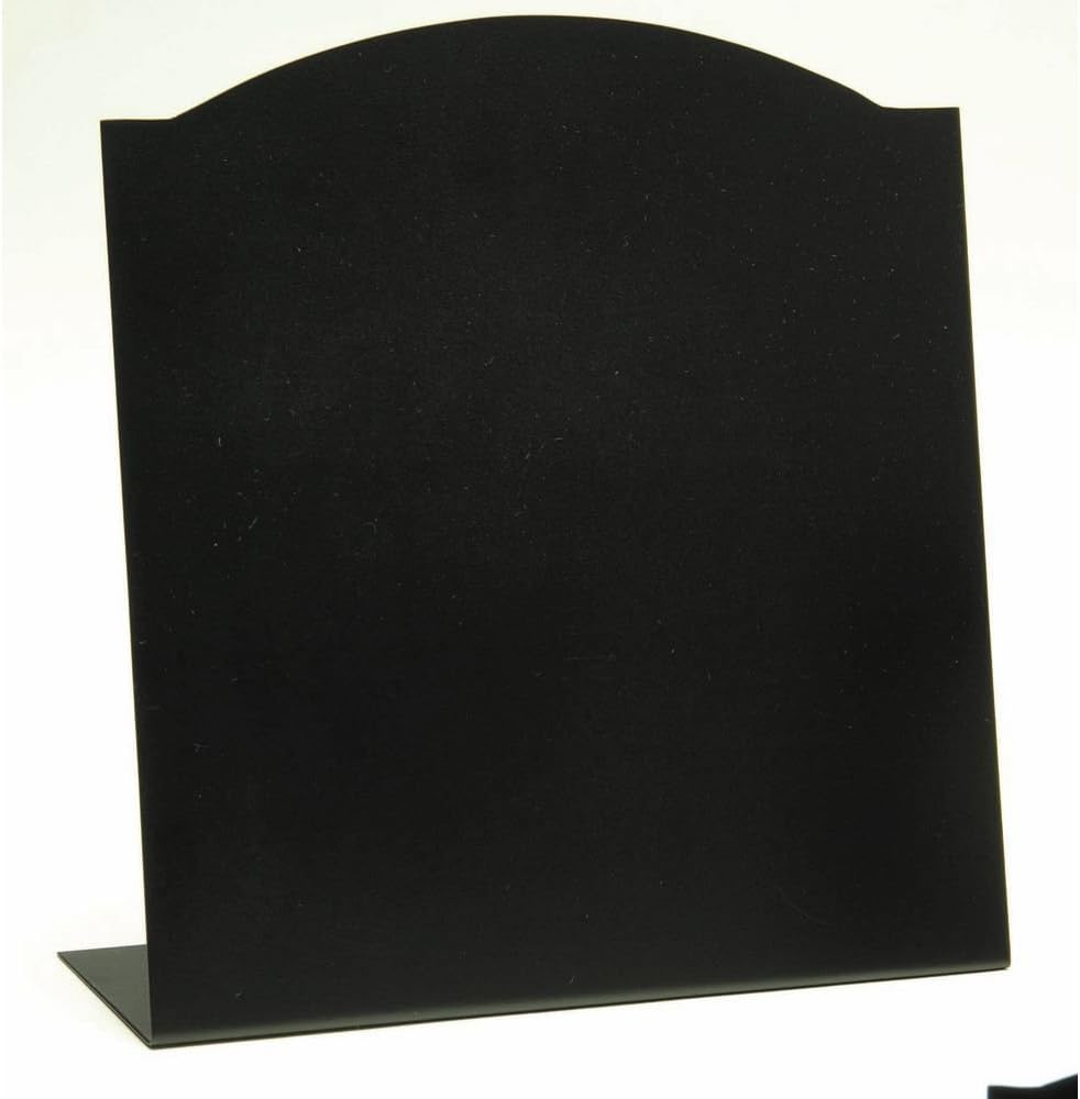 HUBERT Small Black Write-On Sign with Capstone Design - 8 1/2L x 2 7/8W x 9H
