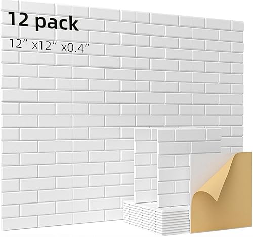 Miniatura 6 de Paquete de 12 paneles de espuma a prueba de sonido para paredes de 12 x 12 x 0.4 pulgadas, paneles acústicos autoadhesivos, paneles de pared