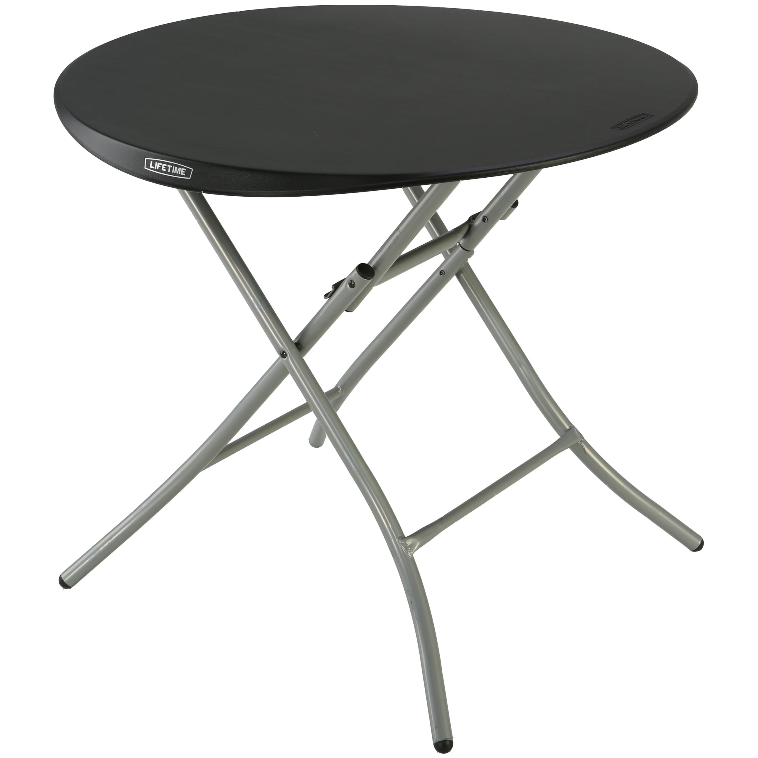 Lifetime 80351 Round Folding Table, 33", Black