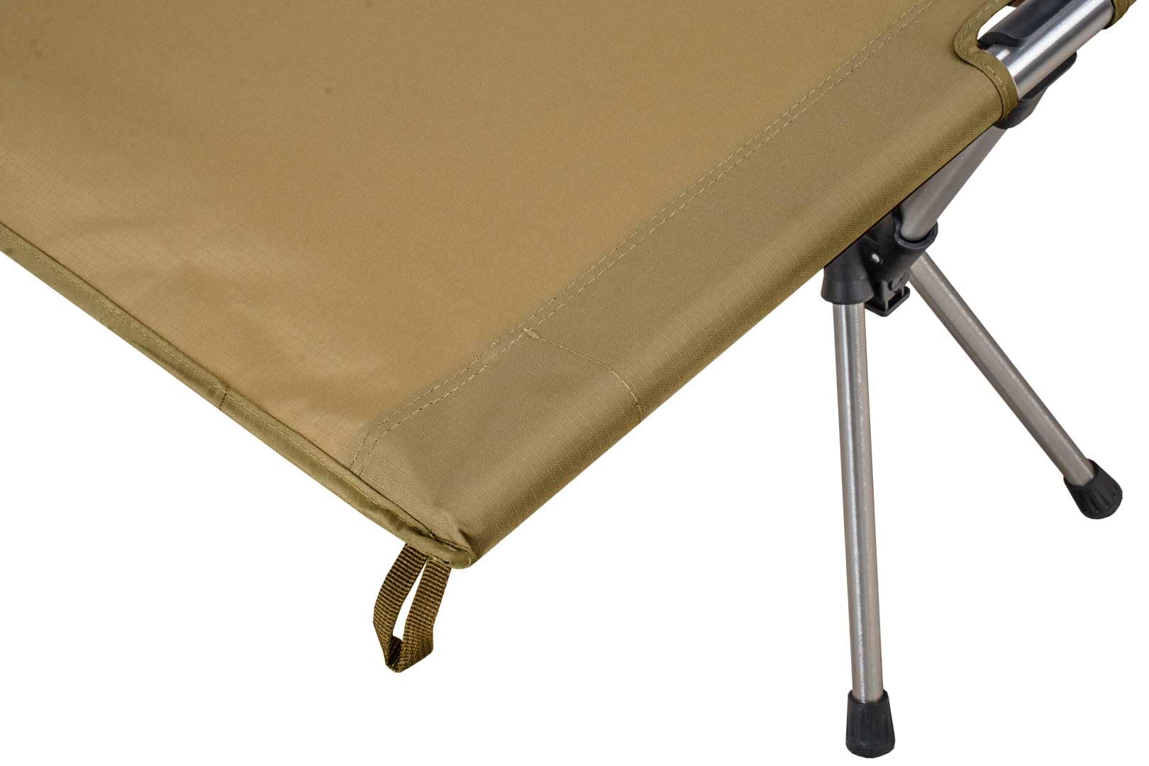 XL Feldbett, bis 150 kg belastbar, Aluminiumgestell, mit Transporttasche, stabil & leicht, für Camping, Gäste & Outdoor, Khaki