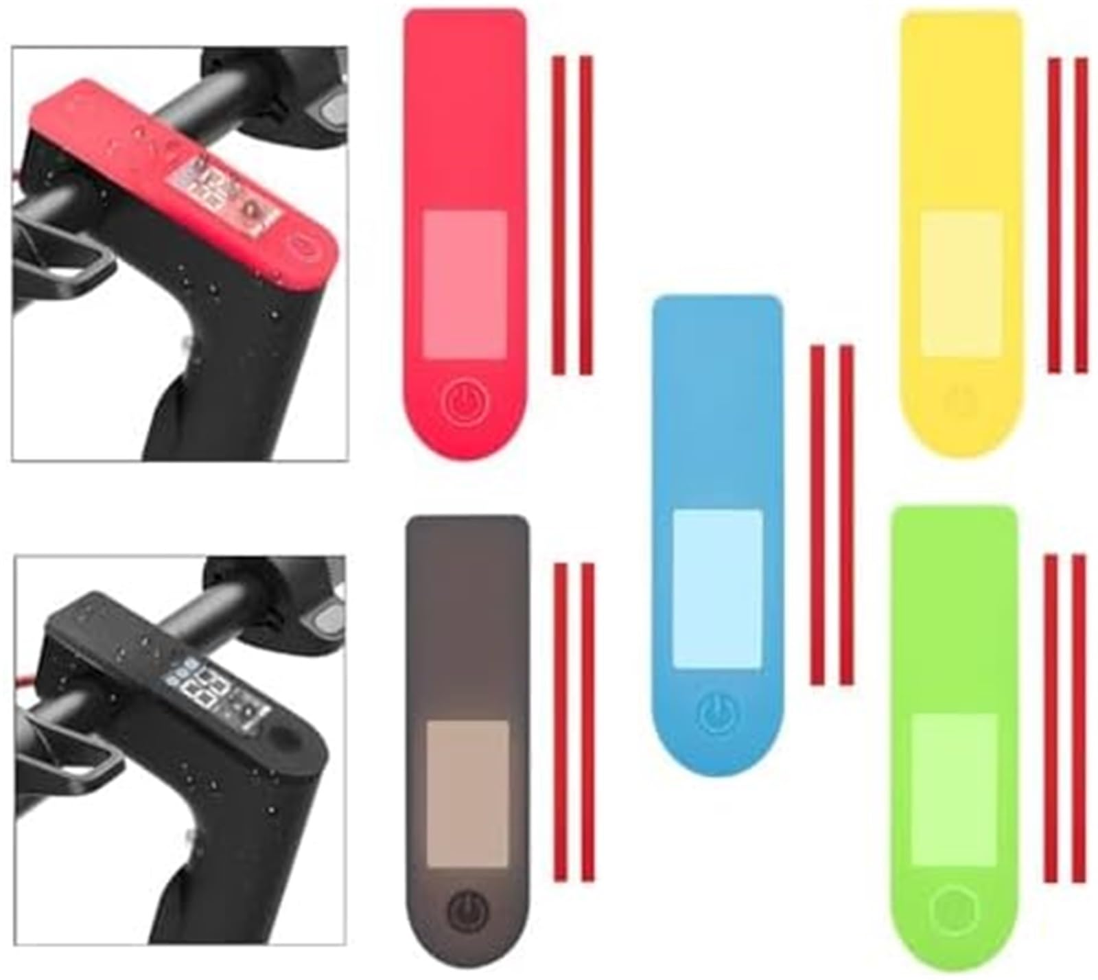Funda protectora de pantalla for patinete eléctrico Xiaomi Mi4, 4 paneles, funda de silicona, resistente al agua, for tablero de circuitos Estuche para el panel de instrumentos del scooter(BLA