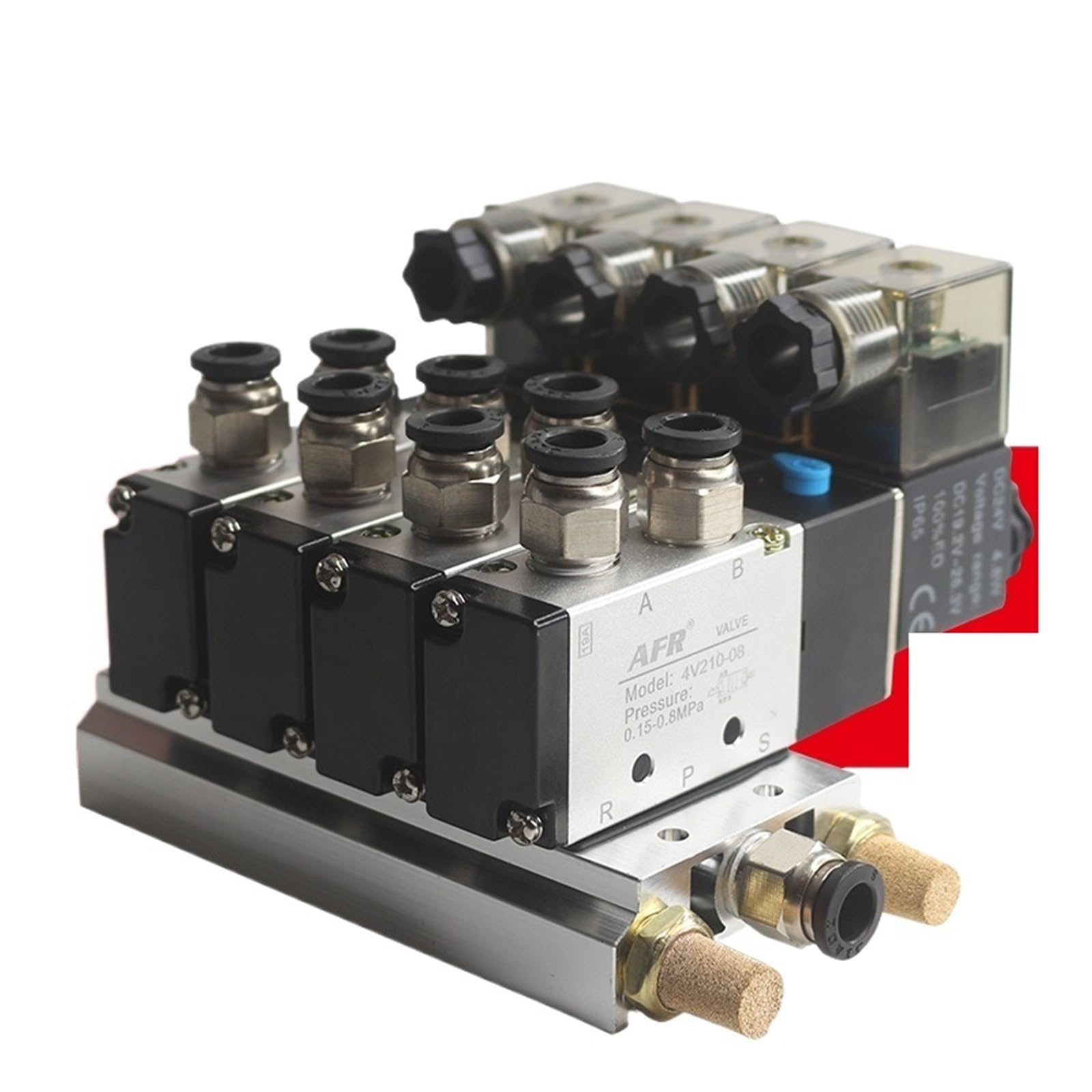 Électrovanne 5/2 vanne pneumatique 4v210-08 distributeur inversion 110V 6 voies