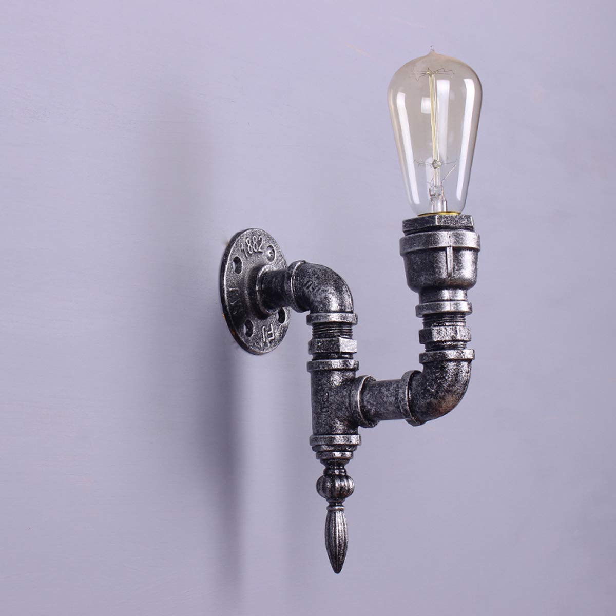 WXKAGF Fajka wodna Steam Punk Kinkiet Rustykalna metalowa lampa wisząca Oprawa oświetleniowa Lampa wodna Oświetlenie Vintage Industrial Retro Nostalgia Industrial Cafe Bar Kinkiet świetlny bez żarówki