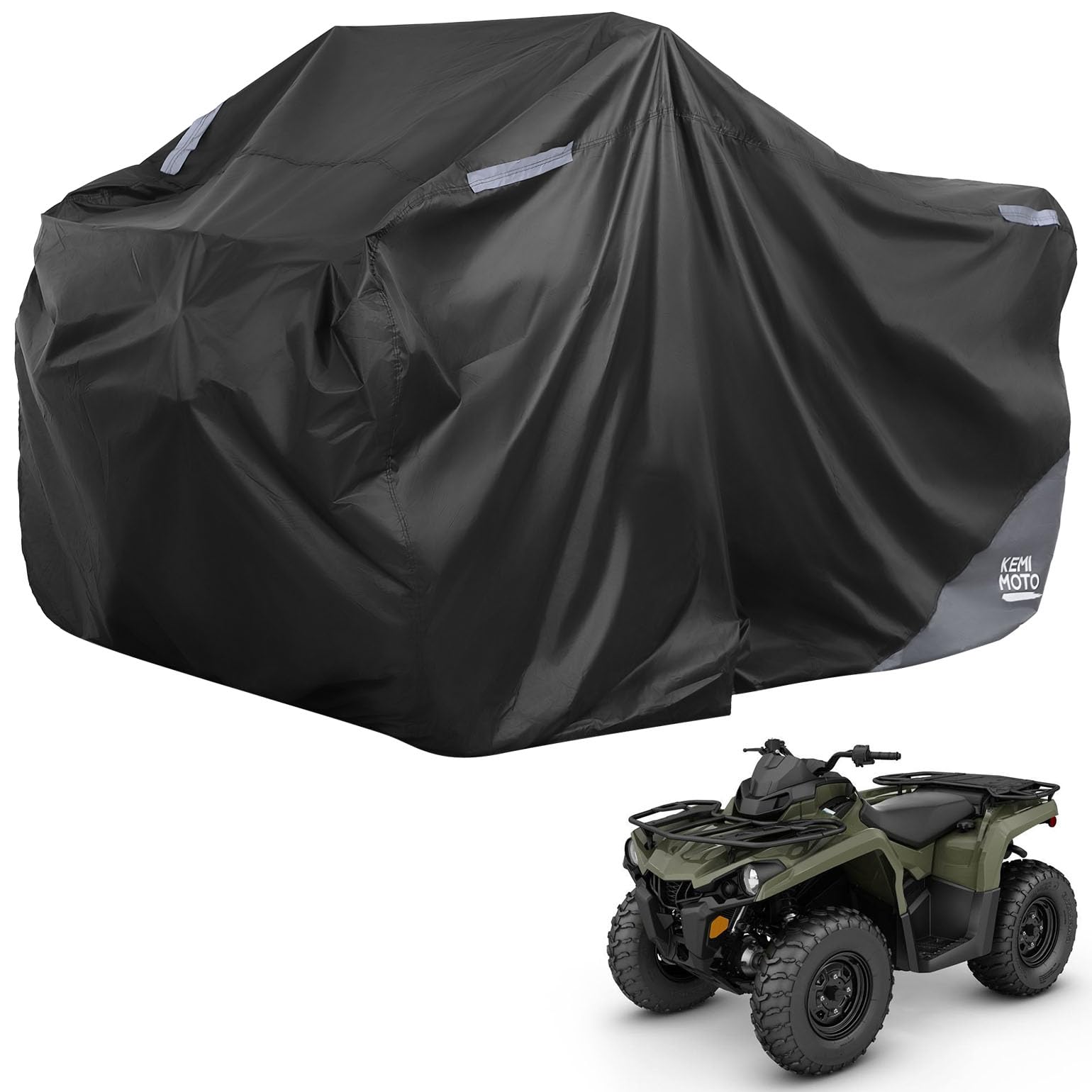 KEMIMOTO Funda para ATV, Funda Universal para Quad, Resistente al Agua y Protección UV, Compatible con Polaris Sportsman 570 450, Fourtrax Can-Am, Kawasaki, Arctic Cat, CFMOTO, Tela Oxford 210D, 230 x