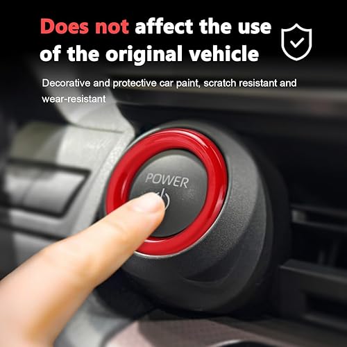 Miniatura 6 de Auovo Accesorios interiores compatibles con Toyota Prius 2023 2024 - Forros de inserción para portavasos, cubierta de botón de arranque y parada,