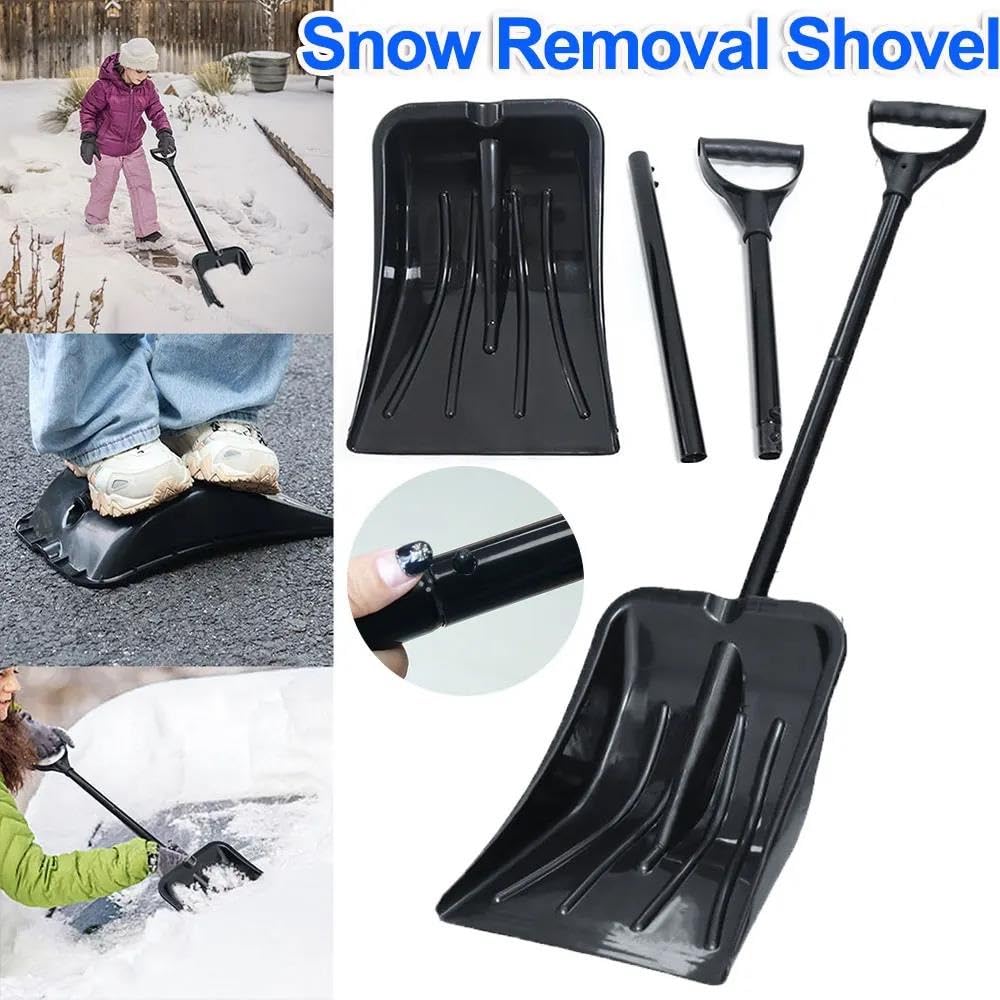 Rascador de hielo para coche Pala De Remoción De Nieve De Vidrio Automotriz Desmontable Pala De Remoción Nieve Automotriz Pala Aleación Aluminio Pala Limpieza Patio Al Aire Libre Rascadores de hielo p