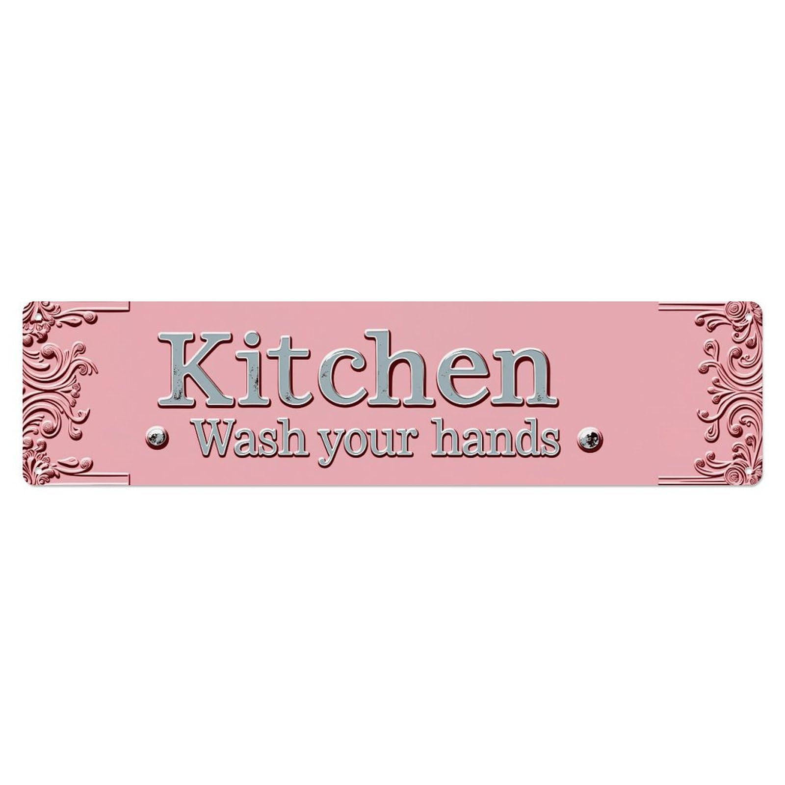 Floral Ornament Pattern Design Background Metal Tin Sign Plaque