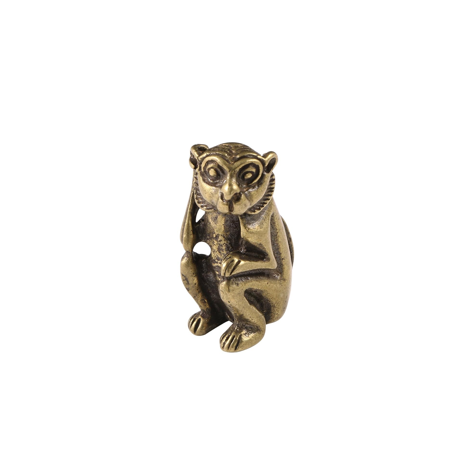 NGDFGR Brass Monkey Miniature Figurines,Bronze Animal Zodiac Monkey Statue Sculpture Crafts Collection Desktop Ornament Home Sand Table Decor Accessories Study Paperweight