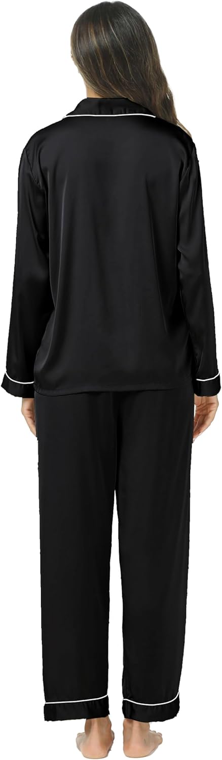 Pigiama Elegante In Cotone Biologico Morbido - Nero / Grigio Fantasia - Foto 10