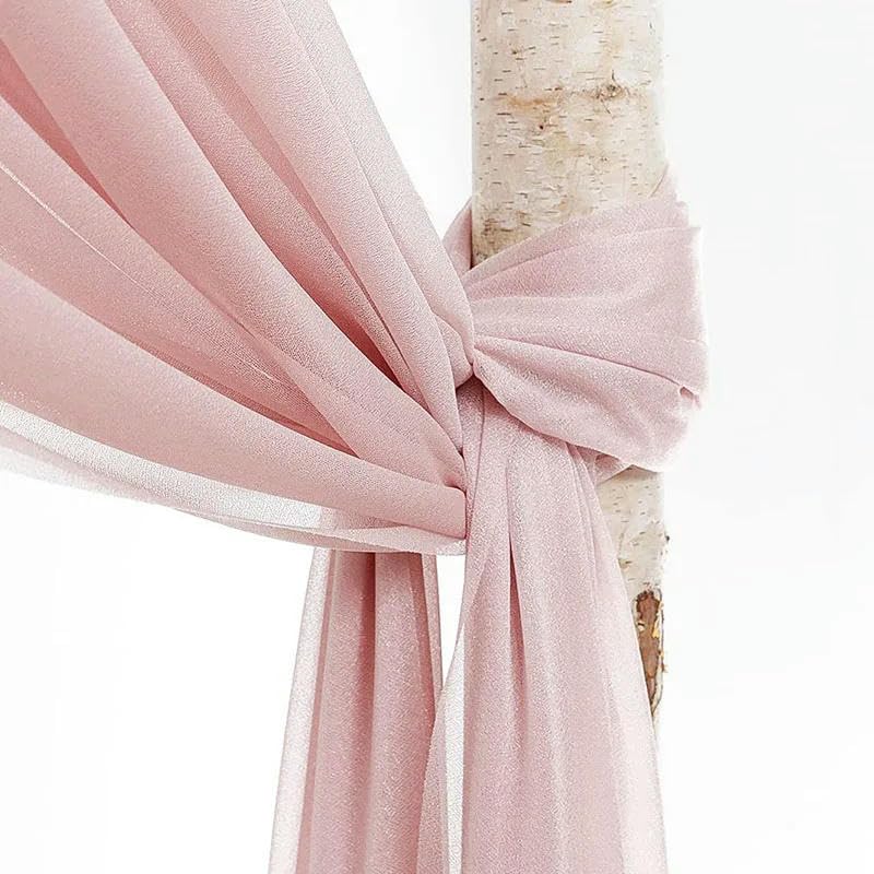 Hochzeitsbogen-Drapierung, Chiffon-Stoff, Brautbogenvorhänge, 6 / 10 m, Chiffon-Stoff, Vorhänge für Hochzeitsbögen, Zeremonie, Empfang, Dekorationen, durchsichtige Stoffvorhänge für Party,