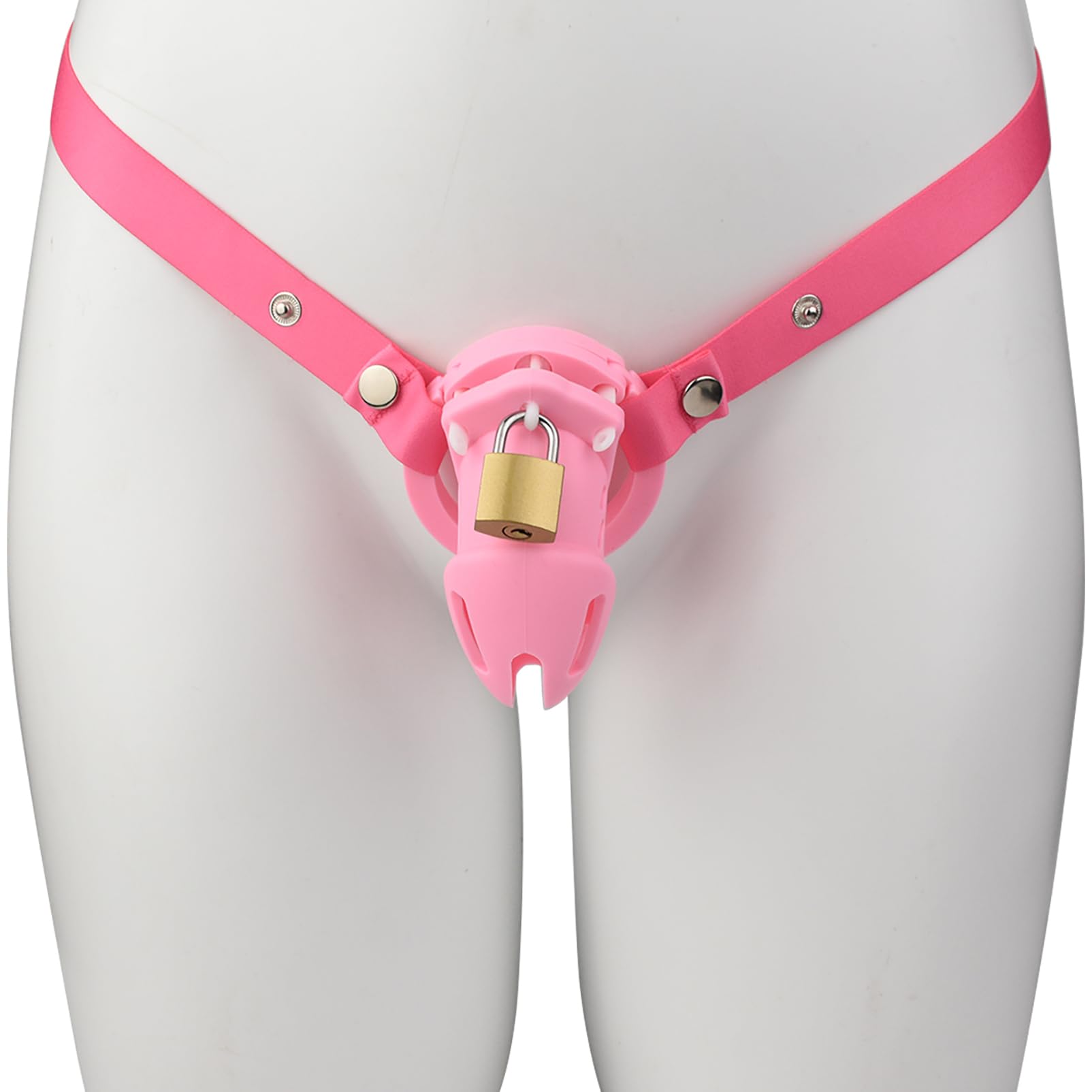 Cage de chasteté en silicone pour hommes avec ceinture ajustable ABS, Cage inversée SM Fétiche Pénis Bondage Sex Toys