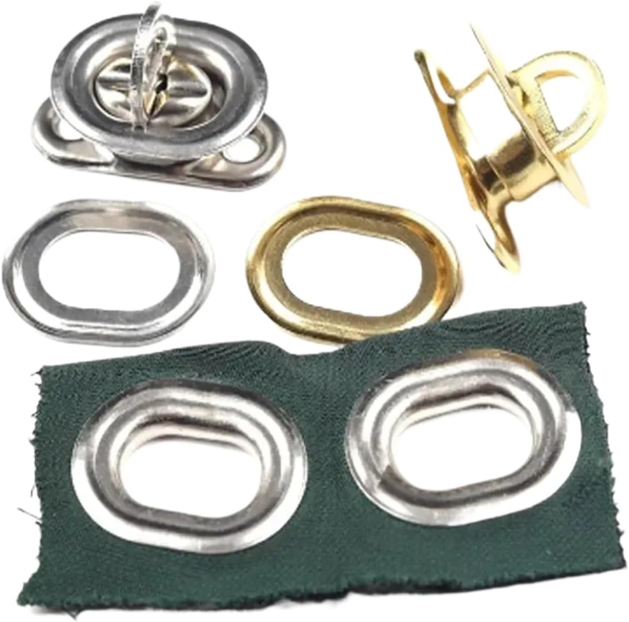 20pcs Oval Eyelet Rotating Latch Garden Pergola Windproof Tarpaulin Installation Accessories(Golden)