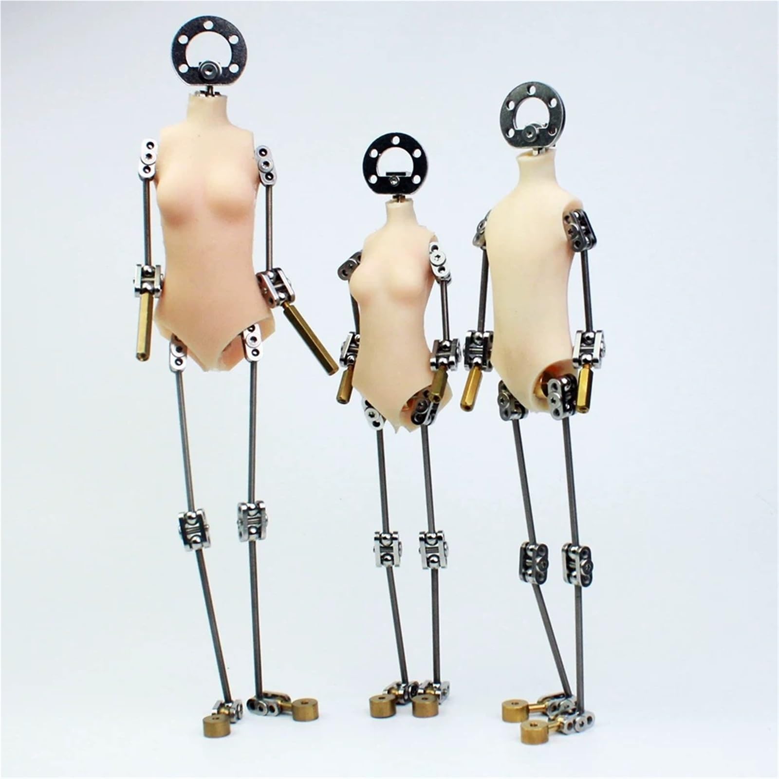 Stop Motion Armature Puppet mit flexiblem Silikonkörper, Metallskelett für DIY-Charakter-Design, ideal für professionelle Studioanimation