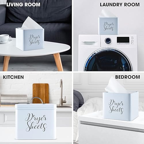 Miniatura 5 de Dispensador de hojas para secadora Boathouse Design de estilo rústico para decoración de cuarto de lavado decoración y organización dispensador de