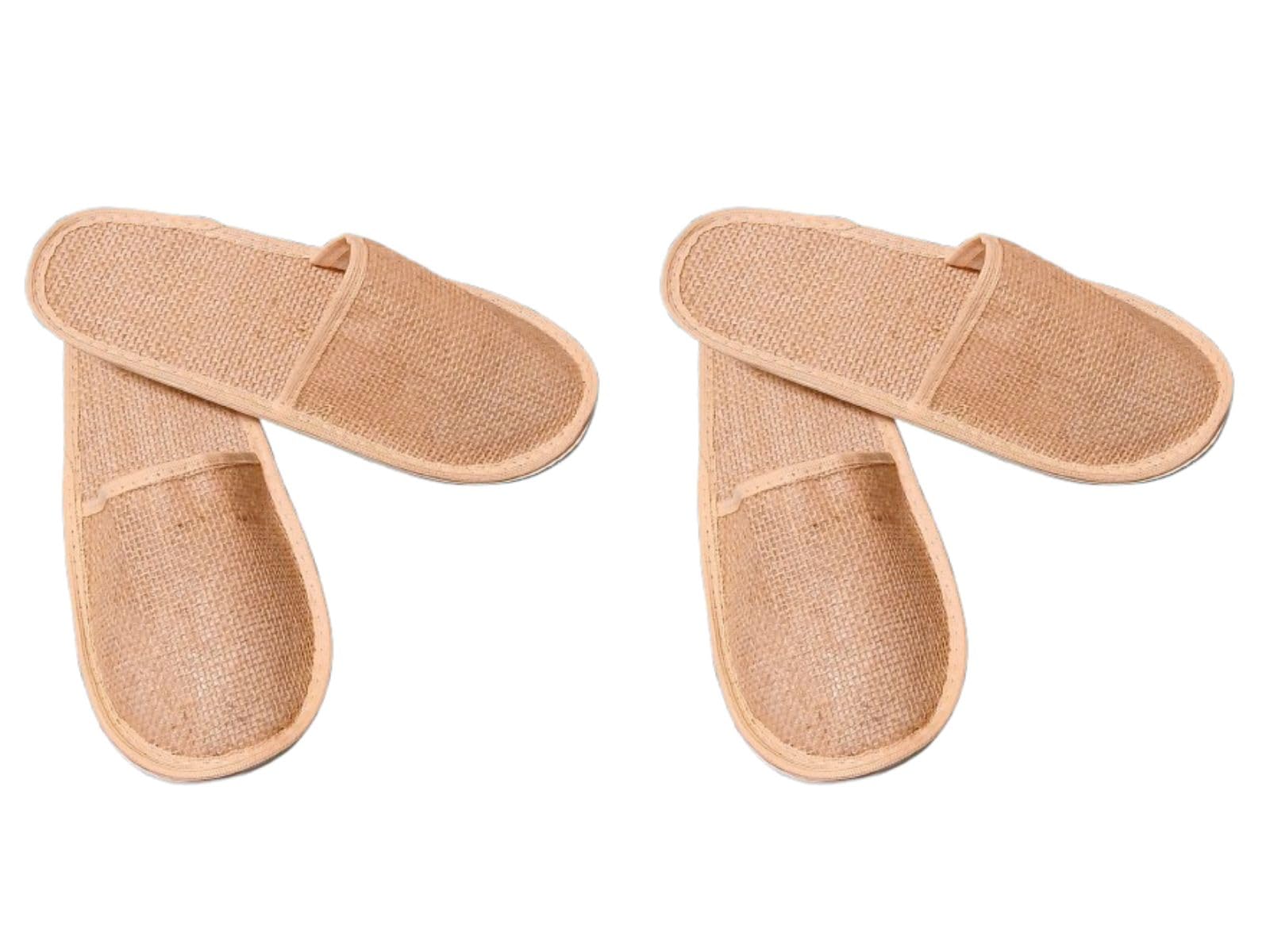 Ninety1 Reusable Jute Slippers Non Slip Closed-Toe Style Soft Washable Unisex Disposable Slippers Footwear For Home Guest Hotel Travelling House Spa Salon.-image-22