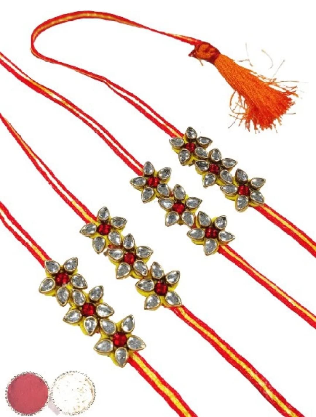 PRAHLL Designer Rakhi for Brother/Bhaiya Rakhii/Bhai Rakhi Combo for Rakshabandhan with Tilak