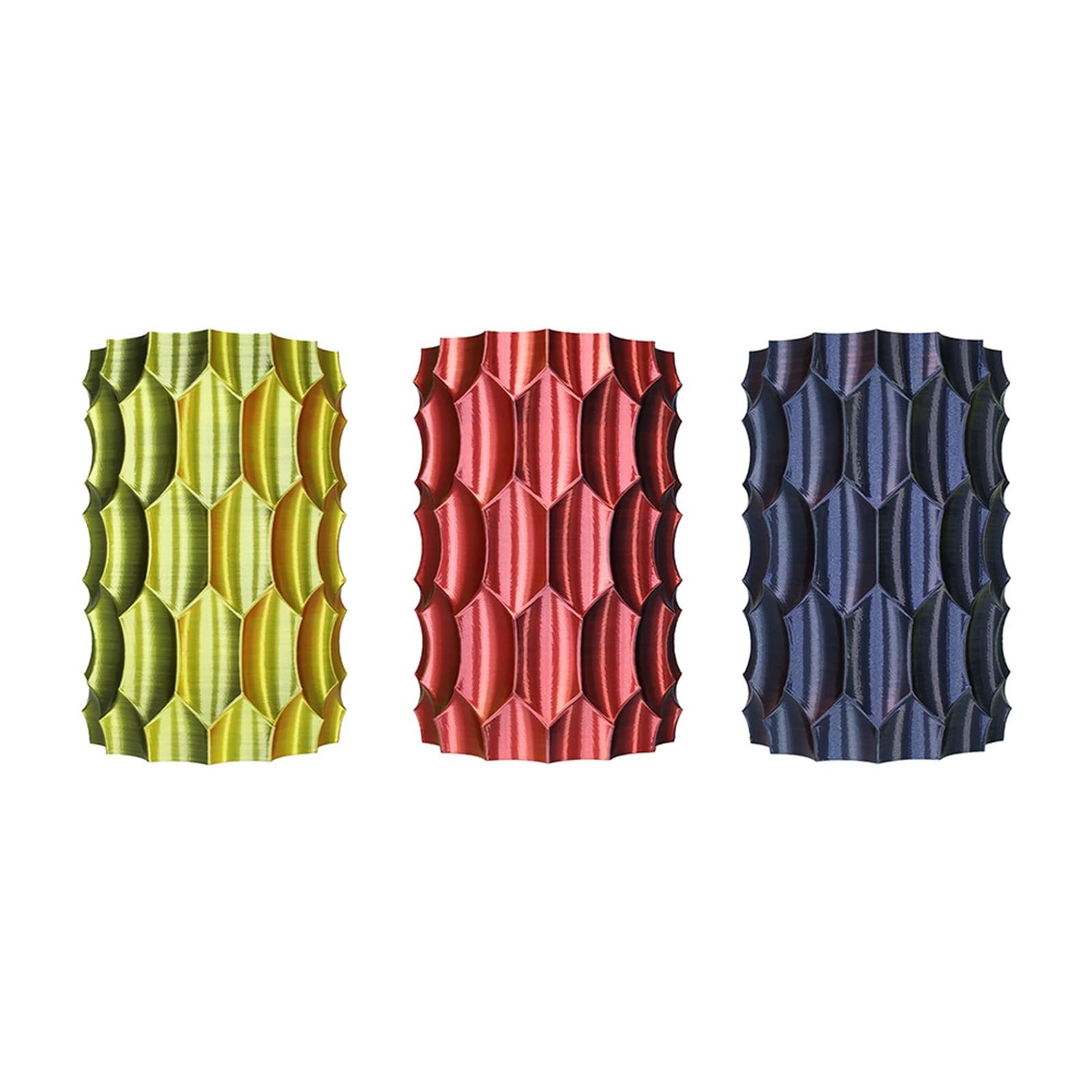 3D Printing Filament 3dPLA Tri-Color 1kg, 1.75mm Single-Strand Multi-Color PLA with Silky Finish(Gold+Red+Black)