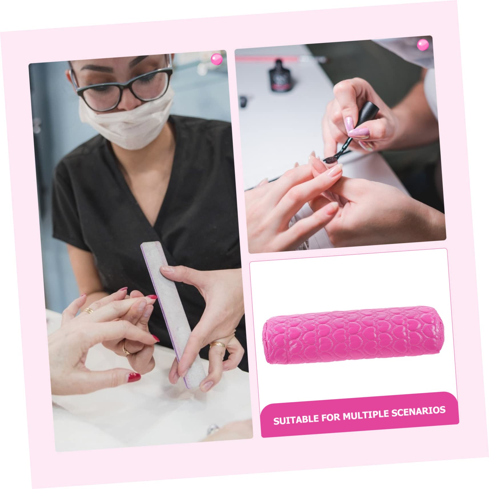 minkissy 5piezas Cojín De Manicura Reposabrazos Almohada Para Uñas Diseño De Cuadros y Práctica Para Salones De Belleza Reducción De Fatiga La Manicura