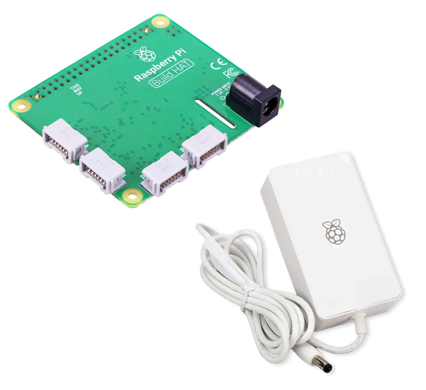 sb componentsRaspberry Pi Build HAT with Raspberry Pi Build HAT Power Supply