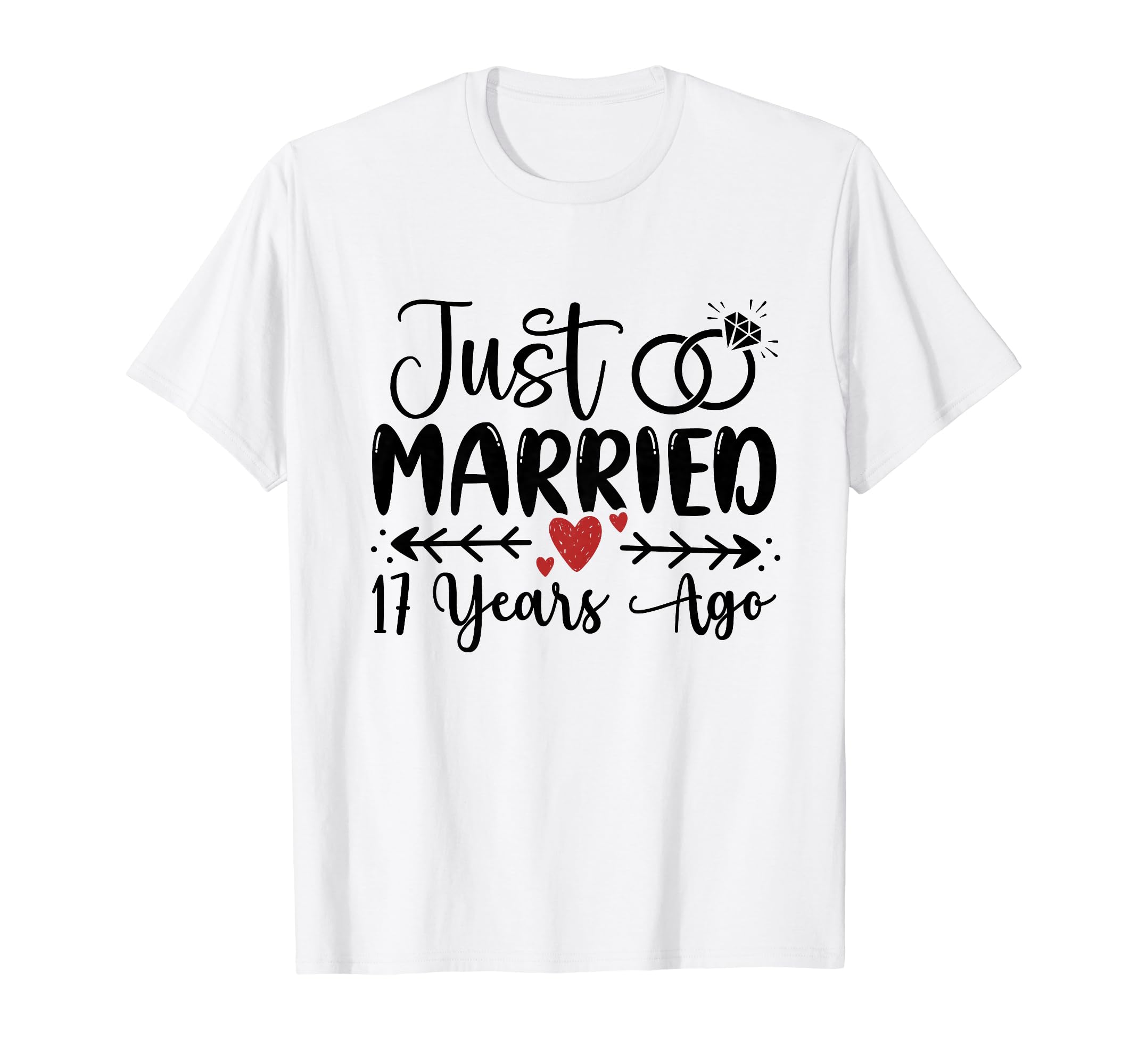 Recién casado hace 17 años Pareja 17 aniversario de bodas Camiseta